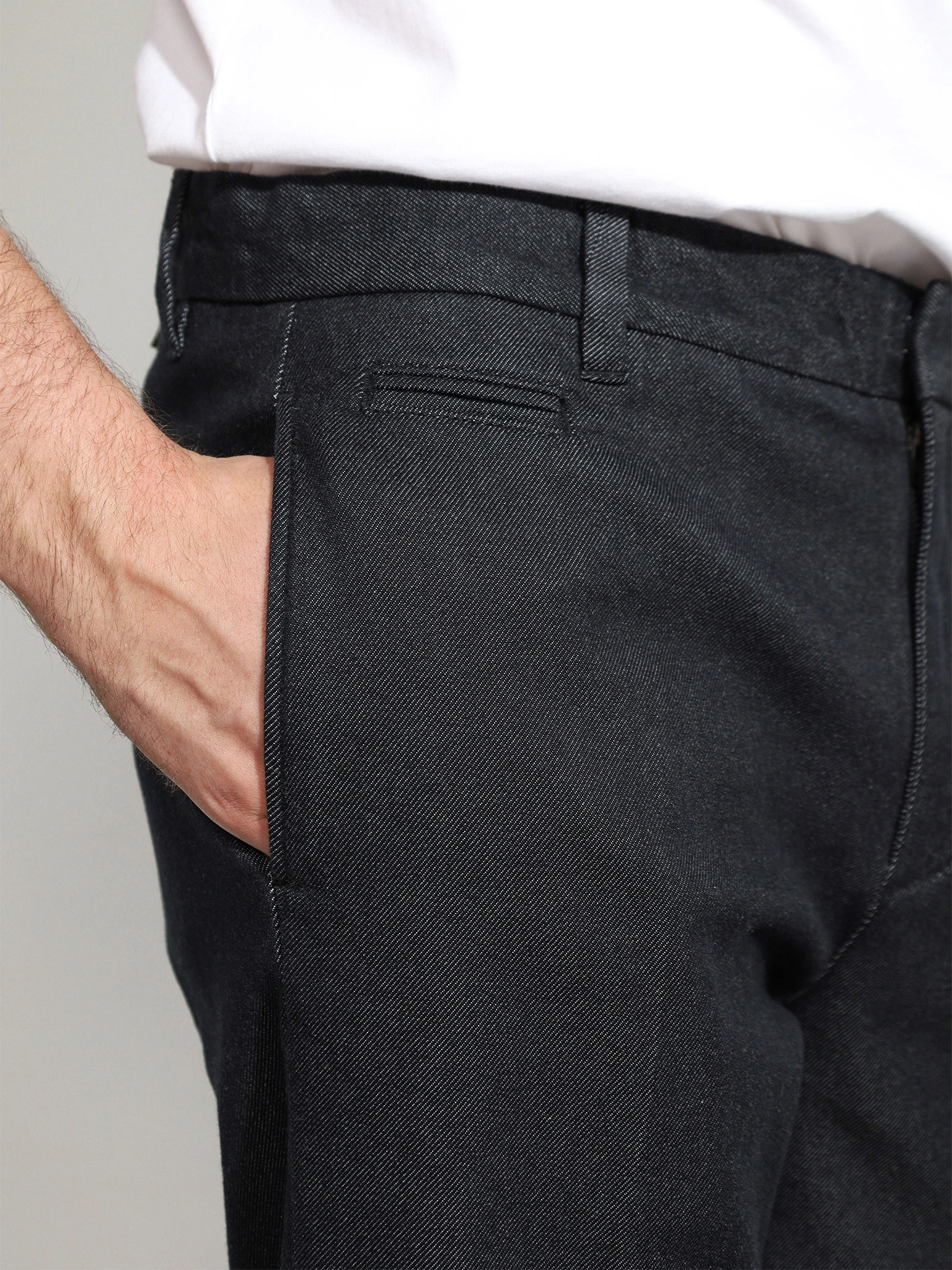 Брюки цвета графит из смесового хлопка